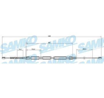 Tažné lanko, parkovací brzda SAMKO C0811B