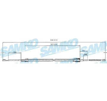 Tažné lanko, parkovací brzda SAMKO C0812B
