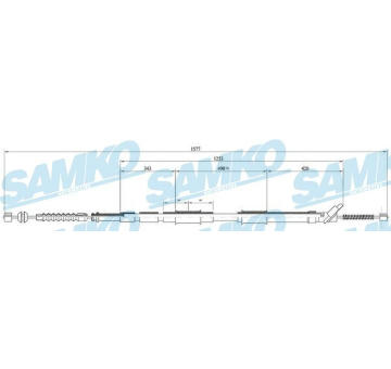 Tažné lanko, parkovací brzda SAMKO C0875B