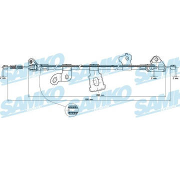 Tazne lanko, parkovaci brzda SAMKO C0893B