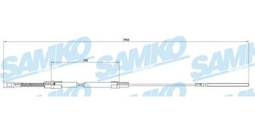 Tažné lanko, parkovací brzda SAMKO C0897B