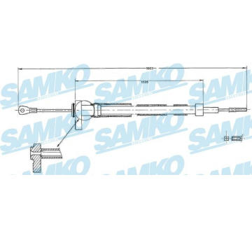 Tažné lanko, parkovací brzda SAMKO C0900B