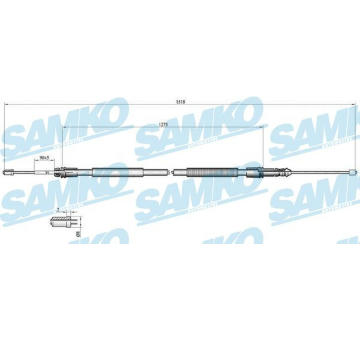 Tazne lanko, parkovaci brzda SAMKO C1041B