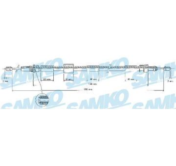 Tazne lanko, parkovaci brzda SAMKO C1258B