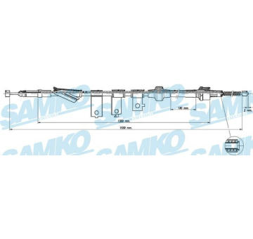 Tazne lanko, parkovaci brzda SAMKO C1280B