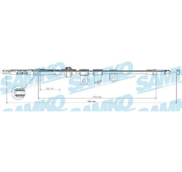 Tazne lanko, parkovaci brzda SAMKO C1294B