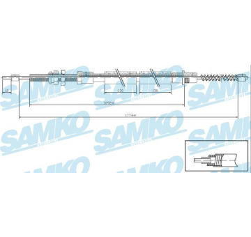 Tazne lanko, parkovaci brzda SAMKO C1311B