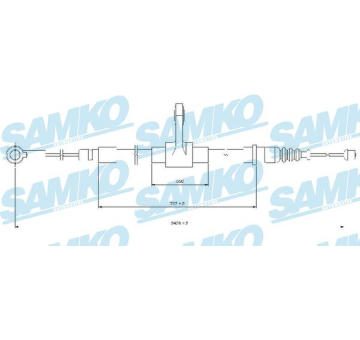 Tazne lanko, parkovaci brzda SAMKO C1416B