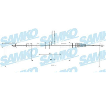 Tazne lanko, parkovaci brzda SAMKO C1417B
