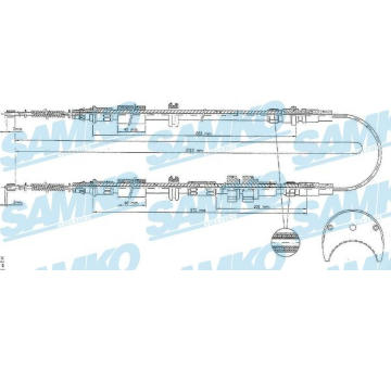 Tažné lanko, parkovací brzda SAMKO C1430B