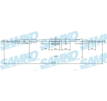 Tažné lanko, parkovací brzda SAMKO C1687B