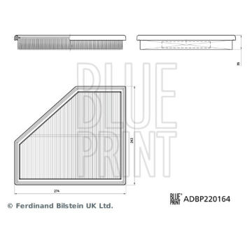 Vzduchový filtr BLUE PRINT ADBP220164