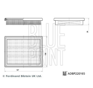 Vzduchový filtr BLUE PRINT ADBP220165