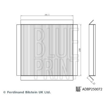 Filtr, vzduch v interiéru BLUE PRINT ADBP250072