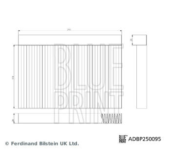 Filtr, vzduch v interiéru BLUE PRINT ADBP250095