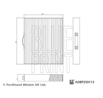 Filter vnútorného priestoru BLUE PRINT ADBP250113