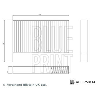 Filter vnútorného priestoru BLUE PRINT ADBP250114