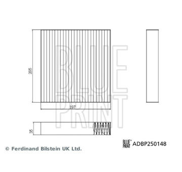 Filter vnútorného priestoru BLUE PRINT ADBP250148