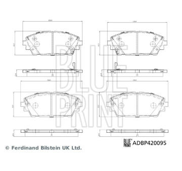 Sada brzdových destiček, kotoučová brzda BLUE PRINT ADBP420095