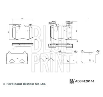 Sada brzdových destiček, kotoučová brzda BLUE PRINT ADBP420144