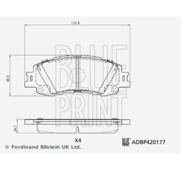 Sada brzdových destiček, kotoučová brzda BLUE PRINT ADBP420177