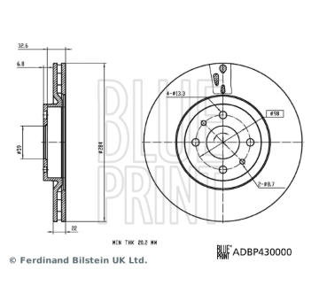 Brzdový kotouč BLUE PRINT ADBP430000