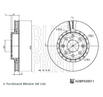 Brzdový kotouč BLUE PRINT ADBP430011