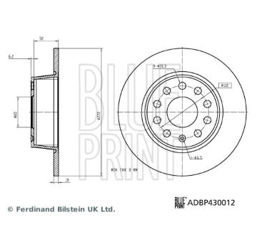 Brzdový kotouč BLUE PRINT ADBP430012