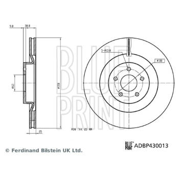 Brzdový kotouč BLUE PRINT ADBP430013