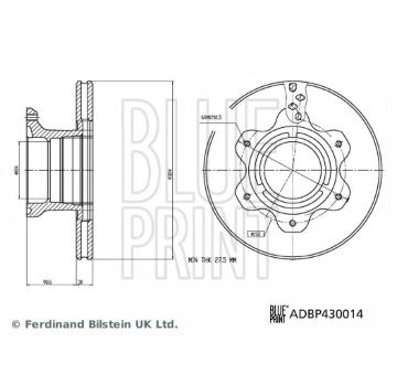 Brzdový kotouč BLUE PRINT ADBP430014