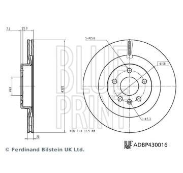 Brzdový kotouč BLUE PRINT ADBP430016