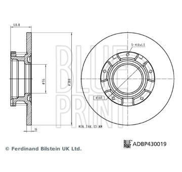 Brzdový kotouč BLUE PRINT ADBP430019