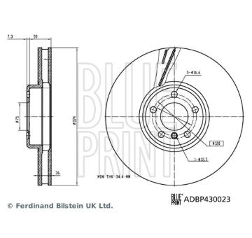Brzdový kotouč BLUE PRINT ADBP430023