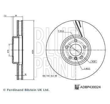 Brzdový kotouč BLUE PRINT ADBP430024