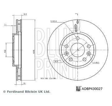 Brzdový kotouč BLUE PRINT ADBP430027