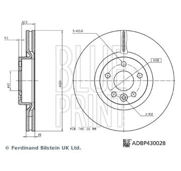 Brzdový kotouč BLUE PRINT ADBP430028