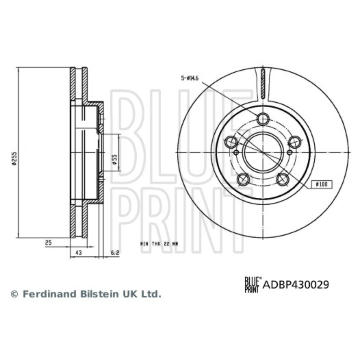 Brzdový kotouč BLUE PRINT ADBP430029
