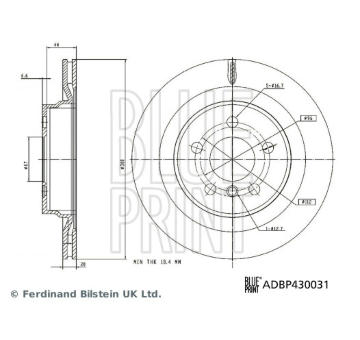 Brzdový kotouč BLUE PRINT ADBP430031