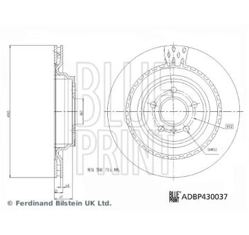 Brzdový kotouč BLUE PRINT ADBP430037