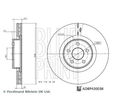 Brzdový kotouč BLUE PRINT ADBP430038