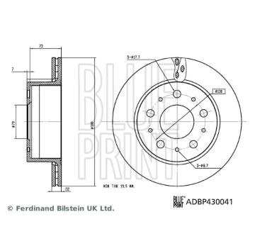 Brzdový kotouč BLUE PRINT ADBP430041