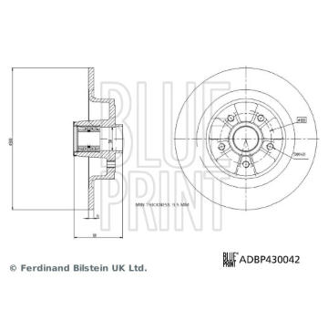 Brzdový kotouč BLUE PRINT ADBP430042