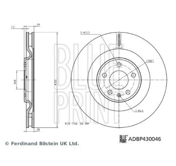 Brzdový kotouč BLUE PRINT ADBP430046