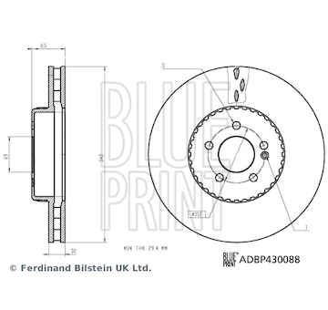 Brzdový kotouč BLUE PRINT ADBP430088