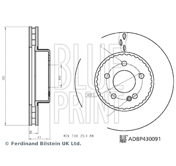 Brzdový kotouč BLUE PRINT ADBP430091