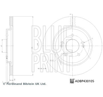 Brzdový kotouč BLUE PRINT ADBP430105