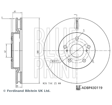 Brzdový kotouč BLUE PRINT ADBP430119