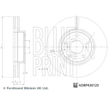 Brzdový kotouč BLUE PRINT ADBP430120