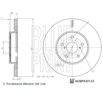 Brzdový kotouč BLUE PRINT ADBP430133