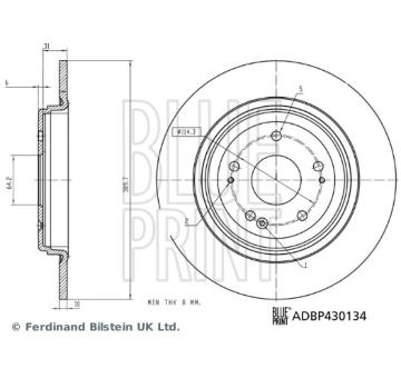 Brzdový kotouč BLUE PRINT ADBP430134